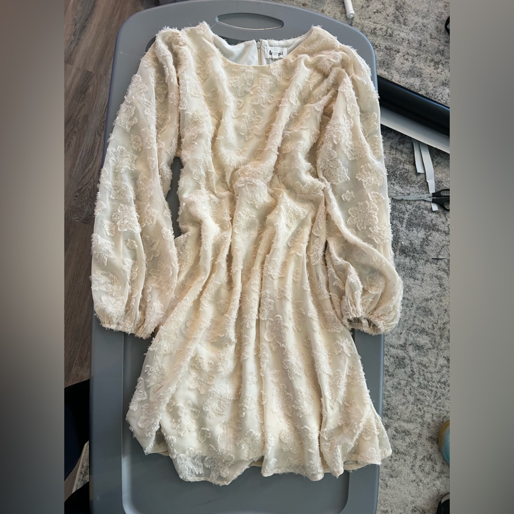Off white mid dress